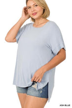 Load image into Gallery viewer, Modal Short Sleeve Boat Neck Top - Spring Blue
