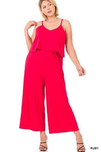 Load image into Gallery viewer, Ribbed Jumpsuit - Ruby Red
