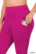 Load image into Gallery viewer, Cotton Wide Waistband Pocket Leggings
